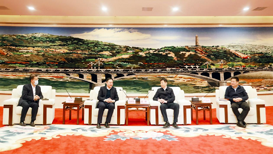 余红辉拜会陕西省委副书记、、、延安市委书记赵刚
